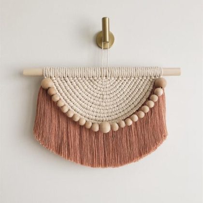 Chic Cotton Hand Weaving Macrame Wall Hanging Bohemian Style